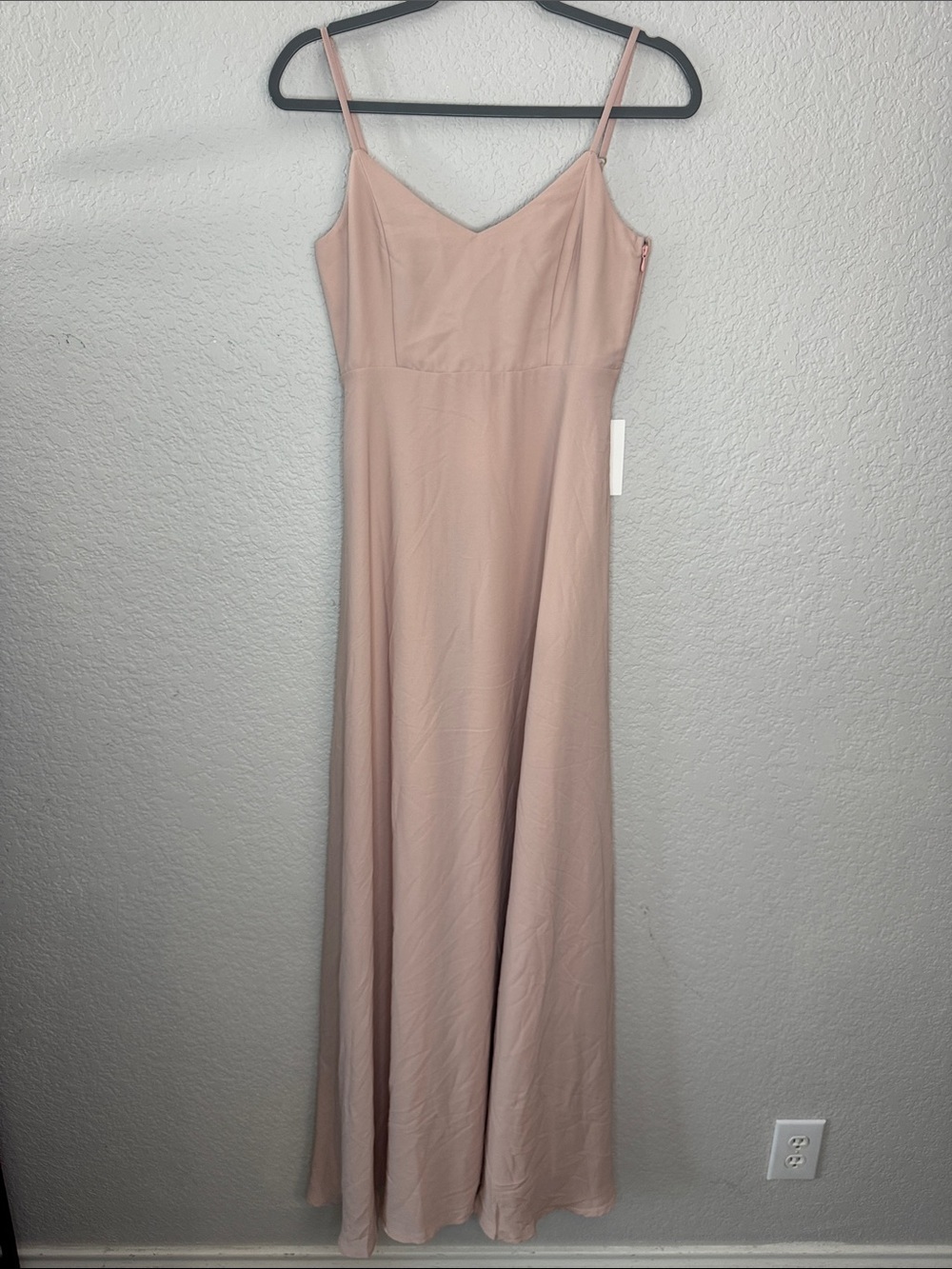 Show Me Your Mumu Faith Maxi Dress Size Small Soft Beige Chiffon Bridesmaid - Picture 2 of 7